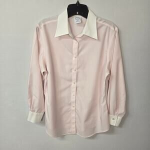 Brooks Brothers Fitted Non-Iron Cotton Button Up Shirt Women